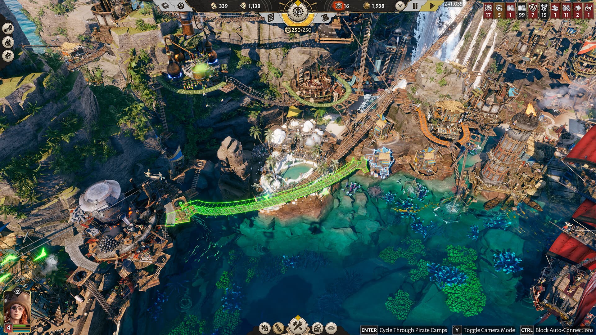 Dense coastal production network in Corsair Cove